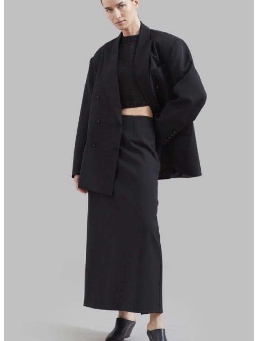 The Frankie Shop Black Demi Pencil Skirt